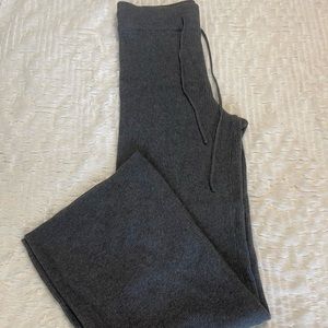 Grey ribbed knit grey flare lounge pant size small